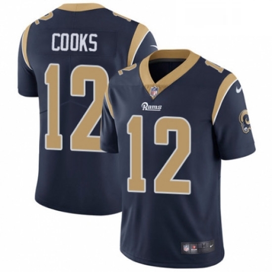 Men Nike Los Angeles Rams 12 Brandin Cooks Navy Blue Team Color Vapor Untouchable Limited Player NFL Jersey Men Nike Los Angeles Rams 12 Brandin Cooks Navy Blue Team Color Vapor Untouchable Limited Player NFL Jersey