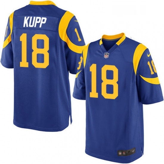 Men Nike Los Angeles Rams 18 Cooper Kupp Game Royal Blue Alternate NFL Jersey Men Nike Los Angeles Rams 18 Cooper Kupp Game Royal Blue Alternate NFL Jersey