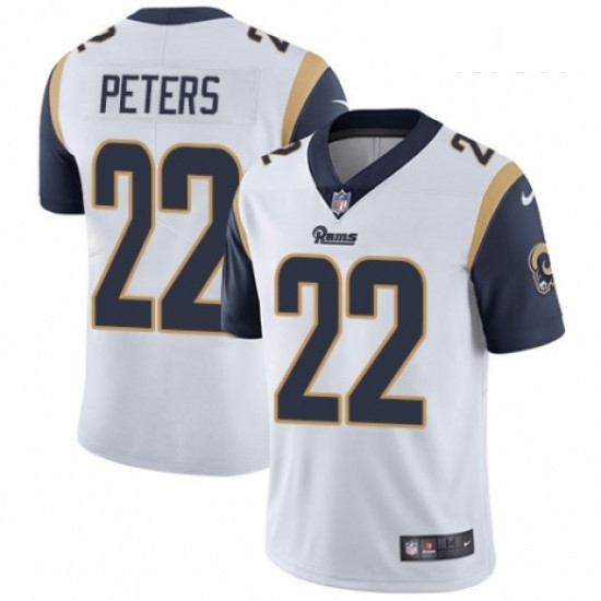 Men Nike Los Angeles Rams 22 Marcus Peters White Vapor Untouchable Limited Player NFL Jersey Men Nike Los Angeles Rams 22 Marcus Peters White Vapor Untouchable Limited Player NFL Jersey