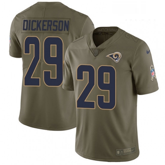 Men Nike Los Angeles Rams 29 Eric Dickerson Limited Olive 2017 Salute to Service NFL Jersey Men Nike Los Angeles Rams 29 Eric Dickerson Limited Olive 2017 Salute to Service NFL Jersey