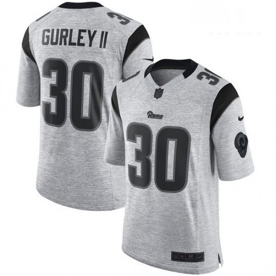 Men Nike Los Angeles Rams 30 Todd Gurley Limited Gray Gridiron II NFL Jersey Men Nike Los Angeles Rams 30 Todd Gurley Limited Gray Gridiron II NFL Jersey