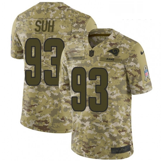 Men Nike Los Angeles Rams 93 Ndamukong Suh Limited Camo 2018 Salute to Service NFL Jersey Men Nike Los Angeles Rams 93 Ndamukong Suh Limited Camo 2018 Salute to Service NFL Jersey
