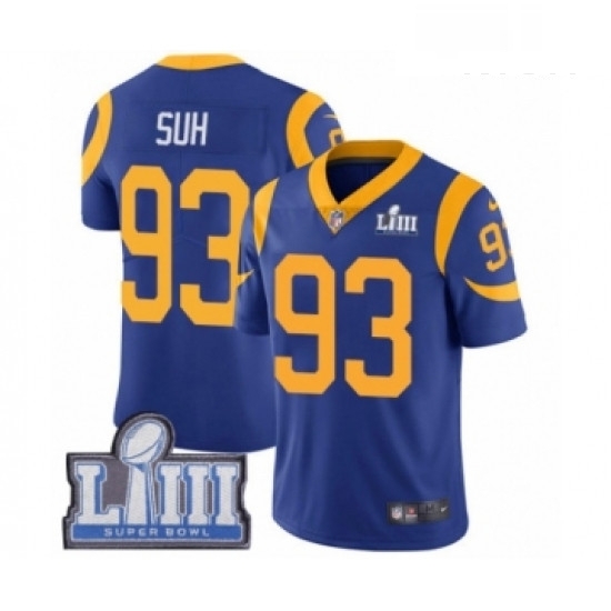 Men Nike Los Angeles Rams 93 Ndamukong Suh Royal Blue Alternate Vapor Untouchable Limited P Men Nike Los Angeles Rams 93 Ndamukong Suh Royal Blue Alternate Vapor Untouchable Limited P