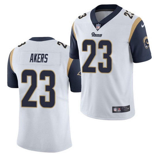 Men Nike Rams 23 Cam Akers White Vapor Limtited Jersey Men Nike Rams 23 Cam Akers White Vapor Limtited Jersey
