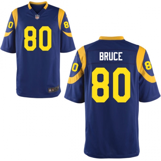 Men's Nike St. Louis Rams 80 Isaac Bruce Game Light Blue Alternate Throwback NFL Jersey Men's Nike St. Louis Rams 80 Isaac Bruce Game Light Blue Alternate Throwback NFL Jersey