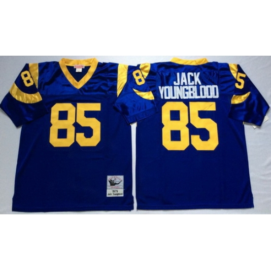 Mitchell And Ness Rams #85 Jack Youngblood Blue Throwback Stitched NFL Jersey Mitchell And Ness Rams #85 Jack Youngblood Blue Throwback Stitched NFL Jersey
