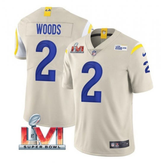 Nike Los Angeles Rams 2 Robert Woods Bone 2022 Super Bowl LVI Vapor Limited Jersey Nike Los Angeles Rams 2 Robert Woods Bone 2022 Super Bowl LVI Vapor Limited Jersey