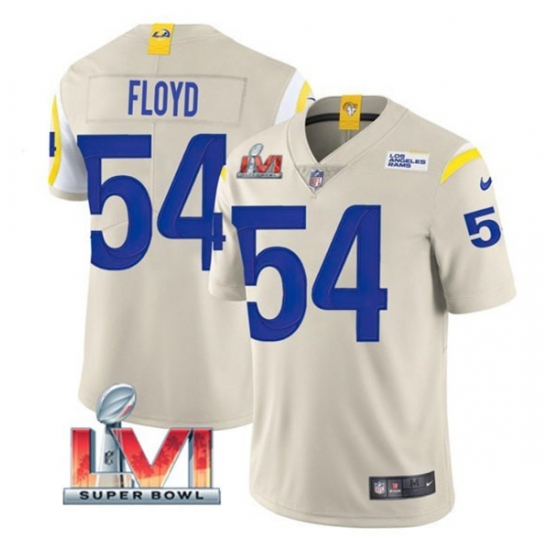 Nike Los Angeles Rams 54 Leonard Floyd Bone 2022 Super Bowl LVI Vapor Limited Jersey Nike Los Angeles Rams 54 Leonard Floyd Bone 2022 Super Bowl LVI Vapor Limited Jersey