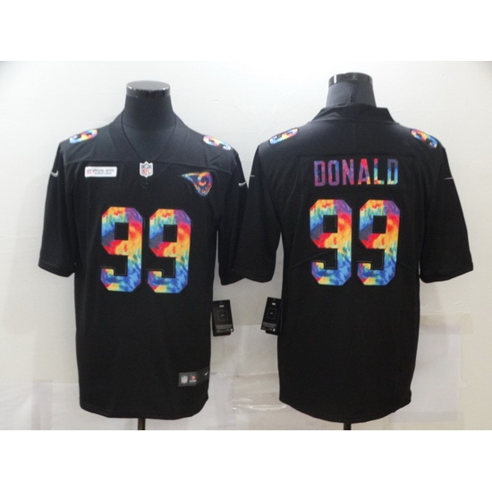 Nike Los Angeles Rams 99 Aaron Donald Black Vapor Untouchable Rainbow Limited Jersey Nike Los Angeles Rams 99 Aaron Donald Black Vapor Untouchable Rainbow Limited Jersey