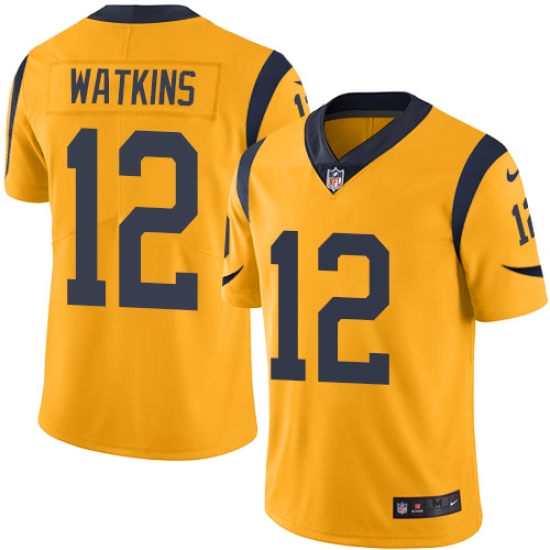 Nike Rams #12 Sammy Watkins Gold Mens Stitched NFL Limited Rush Jersey Nike Rams #12 Sammy Watkins Gold Mens Stitched NFL Limited Rush Jersey