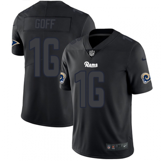 Nike Rams #16 Jared Goff Black Men Stitched NFL Limited Rush Impact Jersey Nike Rams #16 Jared Goff Black Men Stitched NFL Limited Rush Impact Jersey