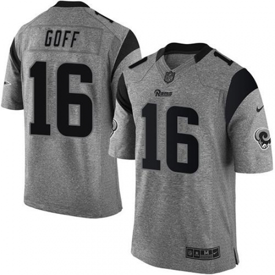 Nike Rams #16 Jared Goff Gray Mens Stitched NFL Limited Gridiron Gray Jersey Nike Rams #16 Jared Goff Gray Mens Stitched NFL Limited Gridiron Gray Jersey