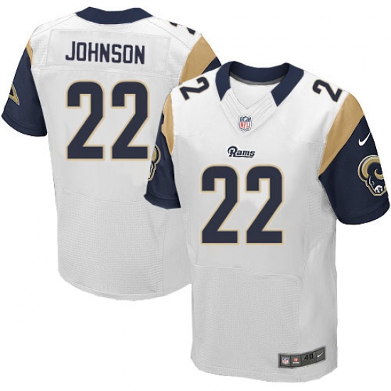 Nike Rams #22 Trumaine Johnson White Mens Stitched NFL Elite Jersey Nike Rams #22 Trumaine Johnson White Mens Stitched NFL Elite Jersey