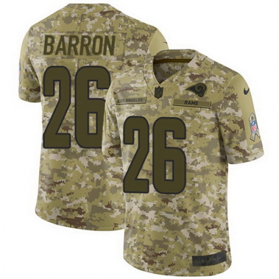 Nike Rams #26 Mark Barron Camo Mens Stitched NFL Limited 2018 Salute To Service Jersey Nike Rams #26 Mark Barron Camo Mens Stitched NFL Limited 2018 Salute To Service Jersey