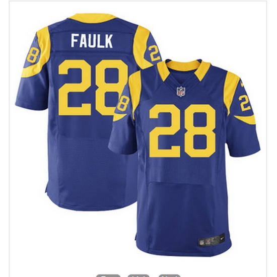Nike Rams #28 Marshall Faulk Royal Blue Alternate Mens Stitched NFL Elite Jersey Nike Rams #28 Marshall Faulk Royal Blue Alternate Mens Stitched NFL Elite Jersey