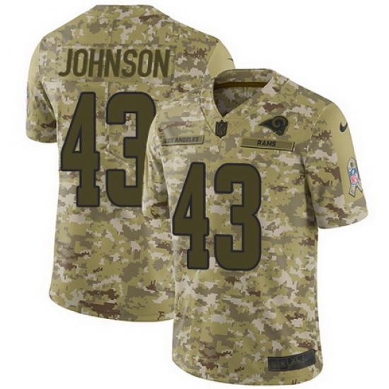 Nike Rams #43 John Johnson Camo Mens Stitched NFL Limited 2018 Salute To Service Jersey Nike Rams #43 John Johnson Camo Mens Stitched NFL Limited 2018 Salute To Service Jersey