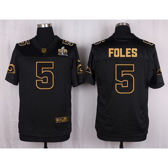 Nike Rams #5 Nick Foles Black Mens Stitched NFL Elite Pro Line Gold Collection Jersey Nike Rams #5 Nick Foles Black Mens Stitched NFL Elite Pro Line Gold Collection Jersey