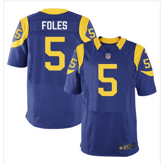 Nike Rams #5 Nick Foles Royal Blue Alternate Mens Stitched NFL Elite Jersey Nike Rams #5 Nick Foles Royal Blue Alternate Mens Stitched NFL Elite Jersey
