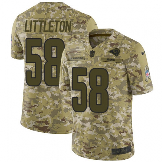Nike Rams 58 Cory Littleton Camo Mens Stitched NFL Limited 2018 Salute To Service Jersey Nike Rams 58 Cory Littleton Camo Mens Stitched NFL Limited 2018 Salute To Service Jersey