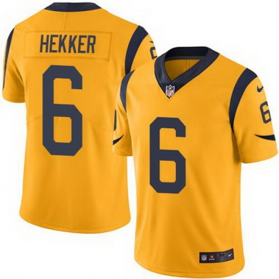Nike Rams #6 Johnny Hekker Gold Mens Stitched NFL Limited Rush Jersey Nike Rams #6 Johnny Hekker Gold Mens Stitched NFL Limited Rush Jersey