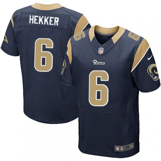 Nike Rams #6 Johnny Hekker Navy Blue Team Color Mens Stitched NFL Elite Jersey Nike Rams #6 Johnny Hekker Navy Blue Team Color Mens Stitched NFL Elite Jersey