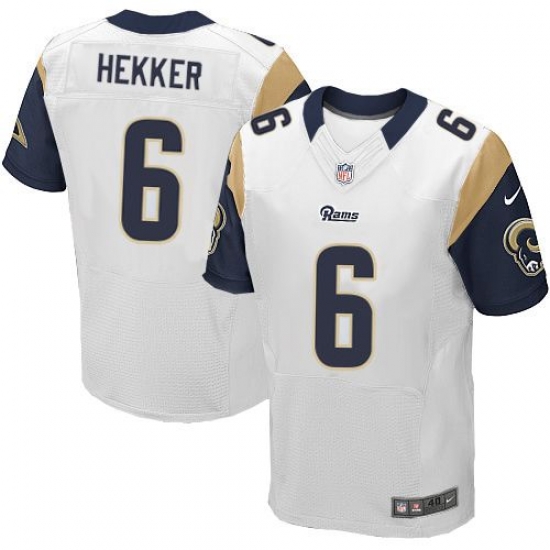 Nike Rams #6 Johnny Hekker White Mens Stitched NFL Elite Jersey Nike Rams #6 Johnny Hekker White Mens Stitched NFL Elite Jersey