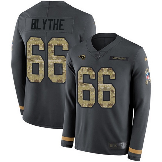 Nike Rams 66 Austin Blythe Anthracite Salute to Service Men Stitched NFL Limited Therma Long Sleeve Jersey Nike Rams 66 Austin Blythe Anthracite Salute to Service Men Stitched NFL Limited Therma Long Sleeve Jersey