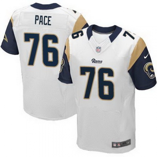 Nike Rams #76 Orlando Pace White Mens Stitched NFL Elite Jersey Nike Rams #76 Orlando Pace White Mens Stitched NFL Elite Jersey