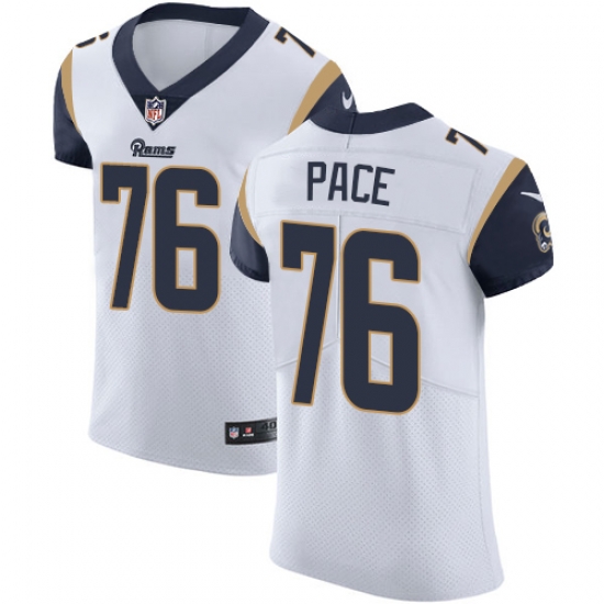 Nike Rams #76 Orlando Pace White Mens Stitched NFL Vapor Untouchable Elite Jersey Nike Rams #76 Orlando Pace White Mens Stitched NFL Vapor Untouchable Elite Jersey