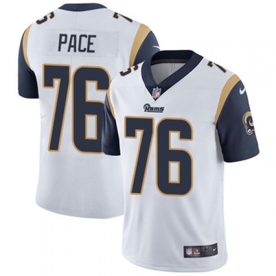 Nike Rams #76 Orlando Pace White Mens Stitched NFL Vapor Untouchable Limited Jersey Nike Rams #76 Orlando Pace White Mens Stitched NFL Vapor Untouchable Limited Jersey
