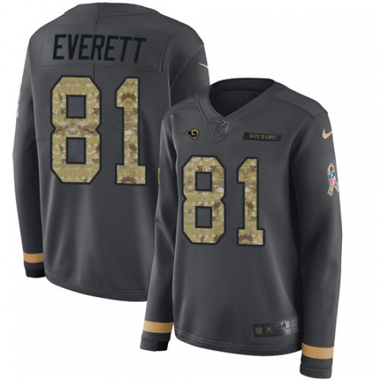 Nike Rams #81 Gerald Everett Anthracite Salute to Service Jersey Nike Rams #81 Gerald Everett Anthracite Salute to Service Jersey