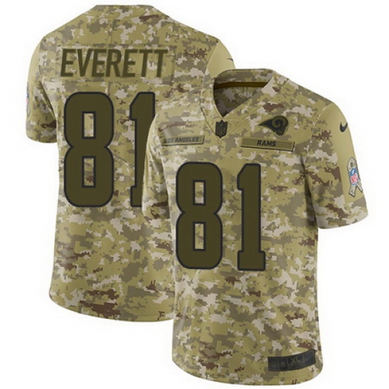 Nike Rams #81 Gerald Everett Camo Mens Stitched NFL Limited 2018 Salute To Service Jersey Nike Rams #81 Gerald Everett Camo Mens Stitched NFL Limited 2018 Salute To Service Jersey