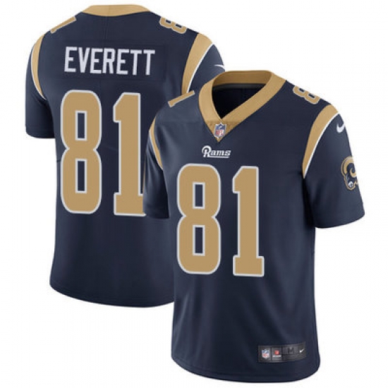 Nike Rams #81 Gerald Everett Navy Blue Team Color Mens Stitched NFL Vapor Untouchable Limited Jersey Nike Rams #81 Gerald Everett Navy Blue Team Color Mens Stitched NFL Vapor Untouchable Limited Jersey