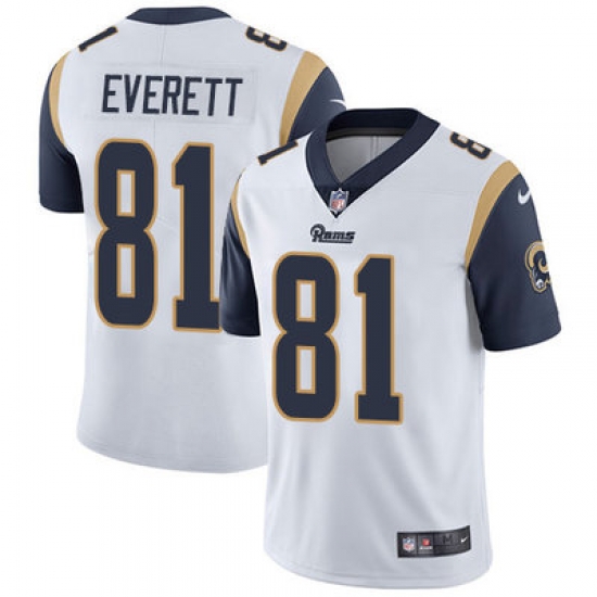 Nike Rams #81 Gerald Everett White Mens Stitched NFL Vapor Untouchable Limited Jersey Nike Rams #81 Gerald Everett White Mens Stitched NFL Vapor Untouchable Limited Jersey