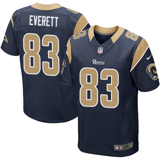 Nike Rams #83 Gerald Everett Navy Blue Team Color Mens Stitched NFL Elite Jersey Nike Rams #83 Gerald Everett Navy Blue Team Color Mens Stitched NFL Elite Jersey