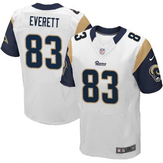 Nike Rams #83 Gerald Everett White Mens Stitched NFL Elite Jersey Nike Rams #83 Gerald Everett White Mens Stitched NFL Elite Jersey