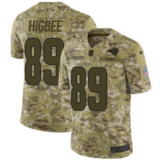 Nike Rams #89 Tyler Higbee Camo Mens Stitched NFL Limited 2018 Salute To Service Jersey Nike Rams #89 Tyler Higbee Camo Mens Stitched NFL Limited 2018 Salute To Service Jersey