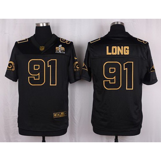 Nike Rams #91 Chris Long Black Mens Stitched NFL Elite Pro Line Gold Collection Jersey Nike Rams #91 Chris Long Black Mens Stitched NFL Elite Pro Line Gold Collection Jersey