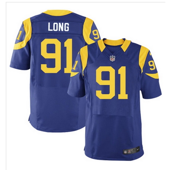 Nike Rams #91 Chris Long Royal Blue Alternate Mens Stitched NFL Elite Jersey Nike Rams #91 Chris Long Royal Blue Alternate Mens Stitched NFL Elite Jersey