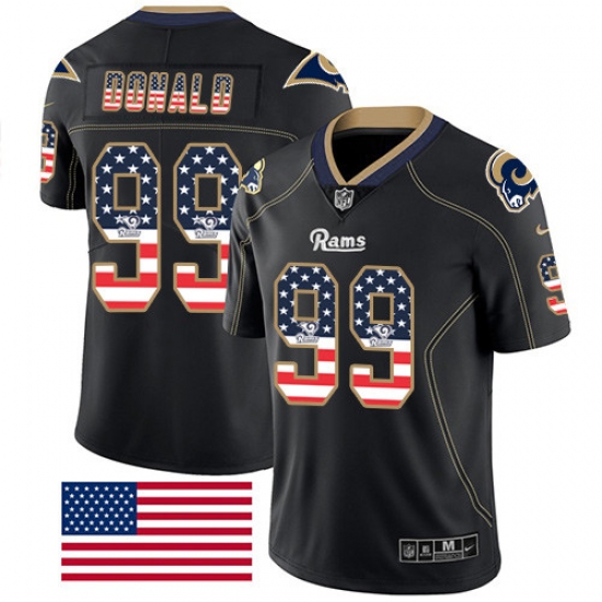 Nike Rams #99 Aaron Donald Black Men Stitched NFL Limited Rush USA Flag Jersey Nike Rams #99 Aaron Donald Black Men Stitched NFL Limited Rush USA Flag Jersey
