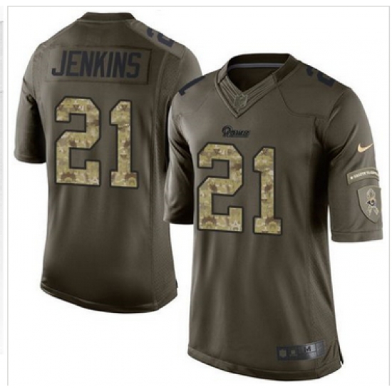 Nike St Louis Rams #21 Janoris Jenkins Green Men 27s Stitched NFL Limited Salute to Service Jersey Nike St Louis Rams #21 Janoris Jenkins Green Men 27s Stitched NFL Limited Salute to Service Jersey