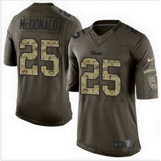 Nike St Louis Rams #25 T J McDonald Green Mens Stitched NFL Limited Salute to Service Jersey Nike St Louis Rams #25 T J McDonald Green Mens Stitched NFL Limited Salute to Service Jersey