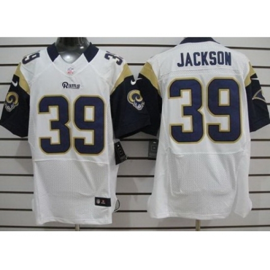 Nike St. Louis Rams 39 Steven Jackson White Elite NFL Jersey Nike St. Louis Rams 39 Steven Jackson White Elite NFL Jersey