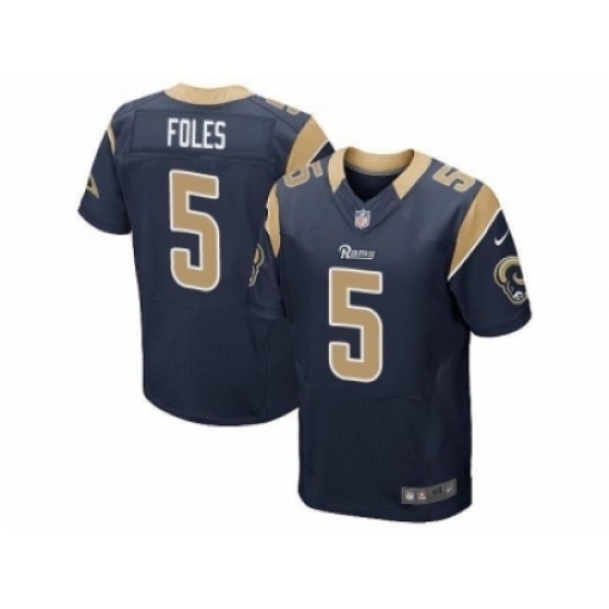 Nike St. Louis Rams 5 Nick Foles Blue Elite NFL Jersey Nike St. Louis Rams 5 Nick Foles Blue Elite NFL Jersey