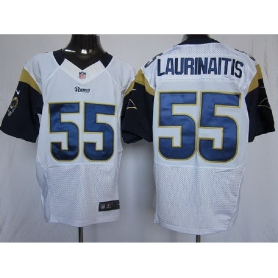 Nike St. Louis Rams 55 James Laurinaitis White Elite NFL Jersey Nike St. Louis Rams 55 James Laurinaitis White Elite NFL Jersey