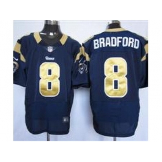 Nike St. Louis Rams 8 Sam Bradford Blue Elite NFL Jersey Nike St. Louis Rams 8 Sam Bradford Blue Elite NFL Jersey