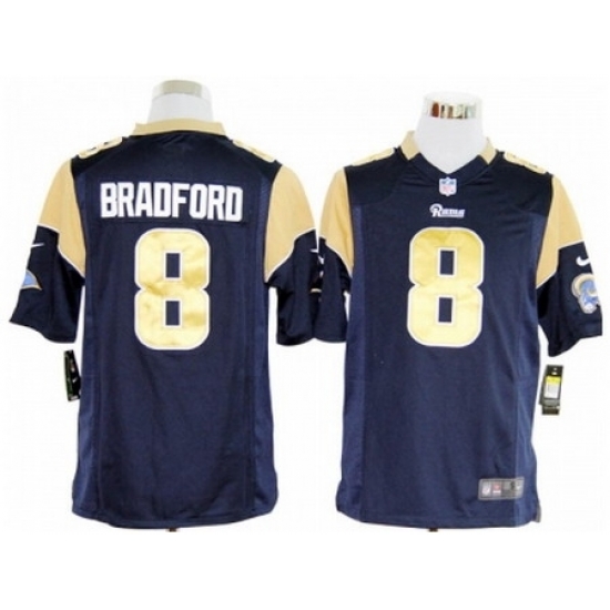 Nike St. Louis Rams 8 Sam Bradford Game Blue NFL Jersey Nike St. Louis Rams 8 Sam Bradford Game Blue NFL Jersey