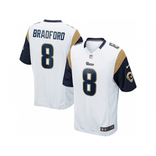 Nike St. Louis Rams 8 Sam Bradford Game White NFL Jersey Nike St. Louis Rams 8 Sam Bradford Game White NFL Jersey