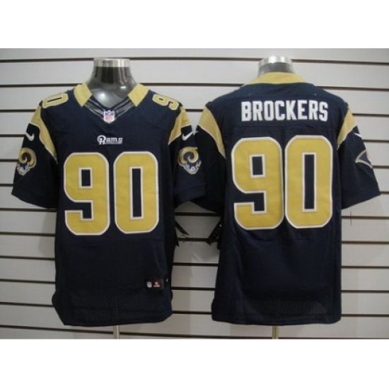Nike St. Louis Rams 90 Michael Brockers Blue Elite NFL Jersey Nike St. Louis Rams 90 Michael Brockers Blue Elite NFL Jersey