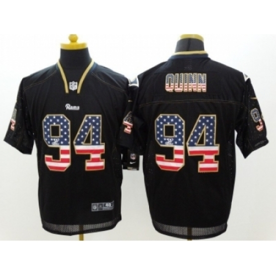 Nike St. Louis Rams 94 Robert Quinn Black Elite USA Flag Fashion NFL Jersey Nike St. Louis Rams 94 Robert Quinn Black Elite USA Flag Fashion NFL Jersey